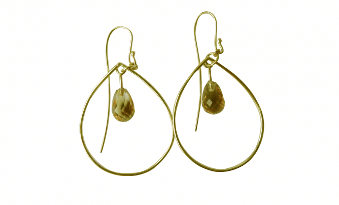 Citrine Gold Earrings