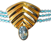 Topaz Necklace with 18ct Gold Pendant