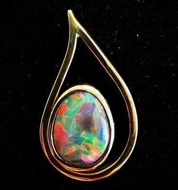 Opal Teardrop Pendant