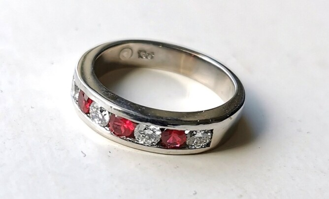 Diamond and Ruby Wedding Ring